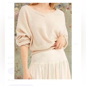 Free People 100% Cashmere V-Neck Sweater